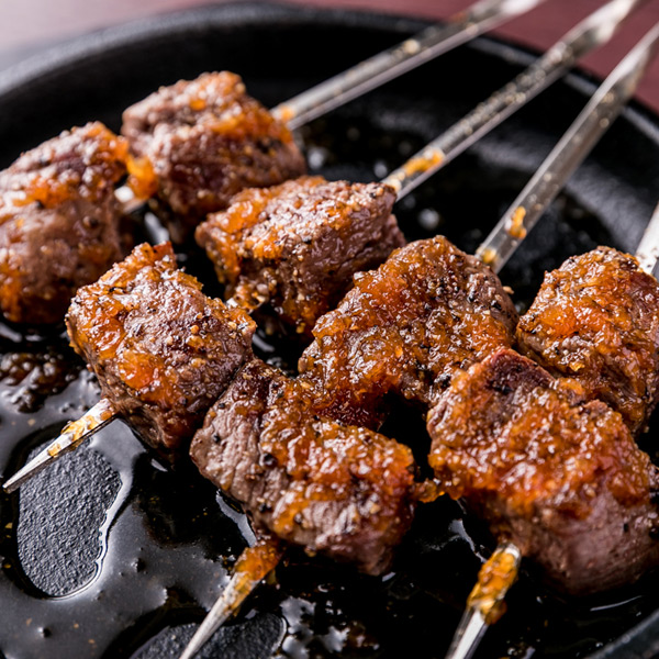 居酒屋おすすめメニュー「山梨県産牛串」